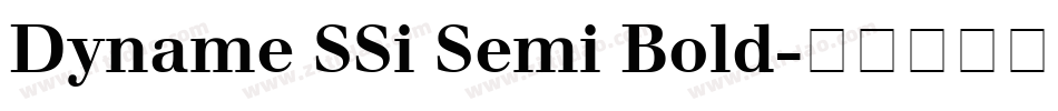 Dyname SSi Semi Bold字体转换